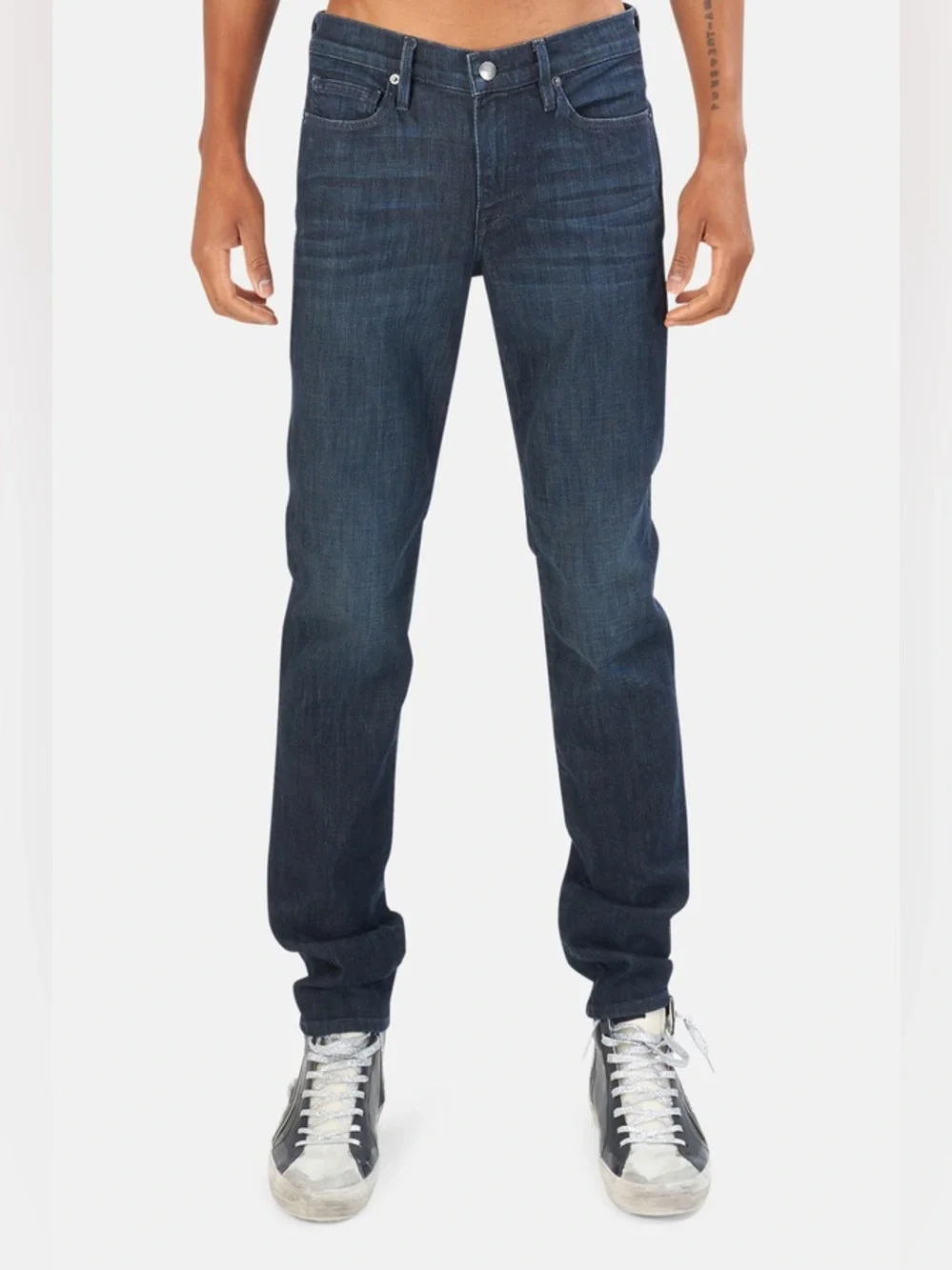 FRAME Denim L'Homme Slim Straight Blue Jeans Stretch Mens Size 32 X 30 LMH468